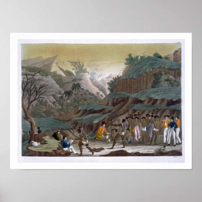 First Meeting of French Explorers with the Indigen Poster (Front)