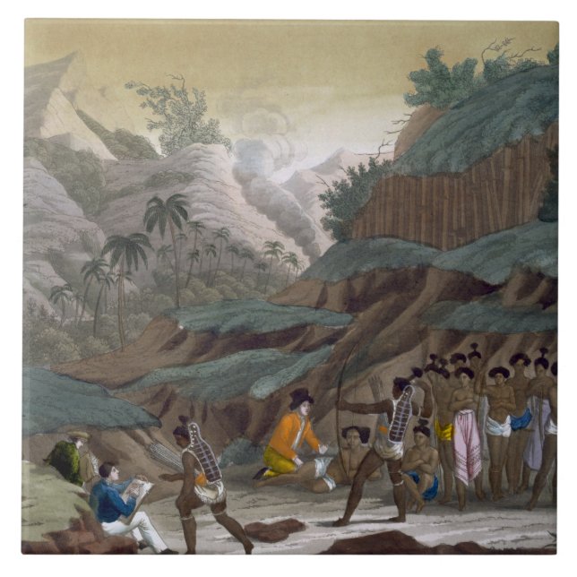 First Meeting of French Explorers with the Indigen Tile (Front)