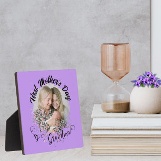 First Mother day as grandma Photo Plaque