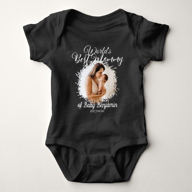  First Mother day Photo Baby Bodysuit (Front)