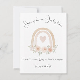 First Mother’s Day Flat Card – Pastel Rainbow