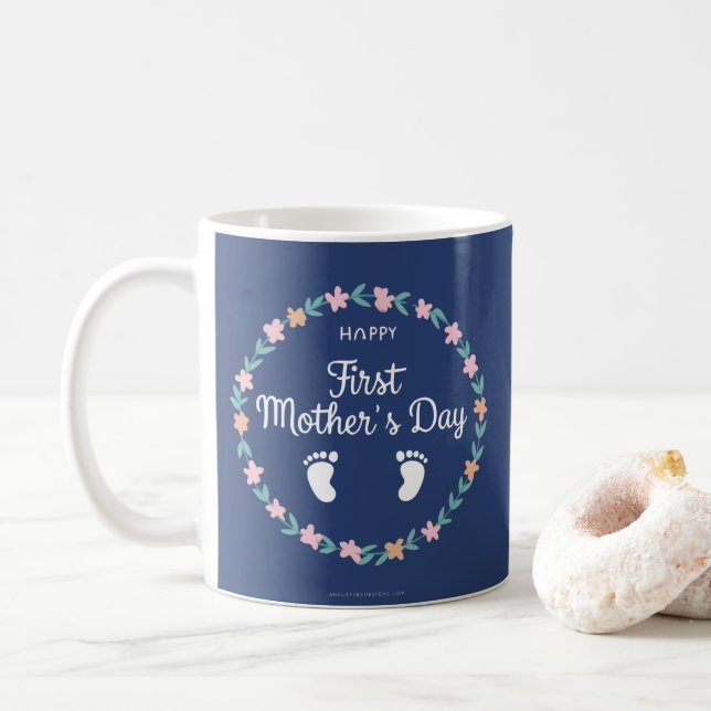 First Mother’s Day Mug – Fun & Colourful Coffee Cu (With Donut)