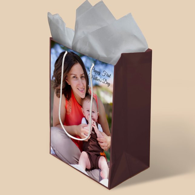 First Mother’s Day Photo Medium Gift Bag (Creator Uploaded)