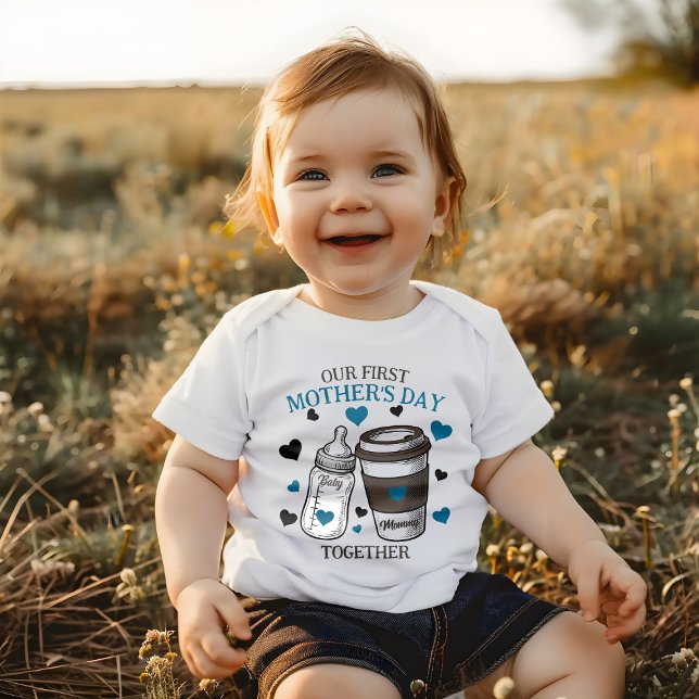 First Mother's Day Baby Boy Baby Bodysuit (Creator Uploaded)