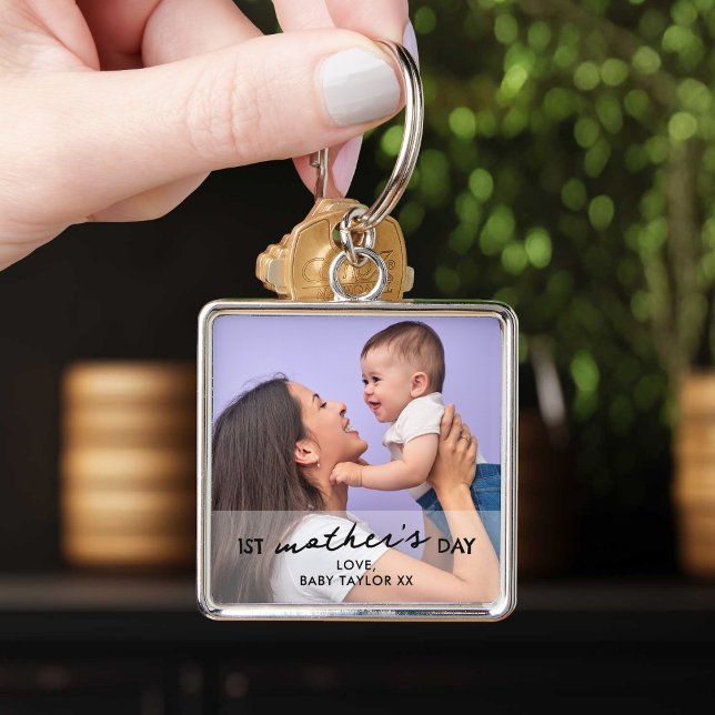 First Mothers Day Baby & Mum Photo Key Ring (Creator Uploaded)