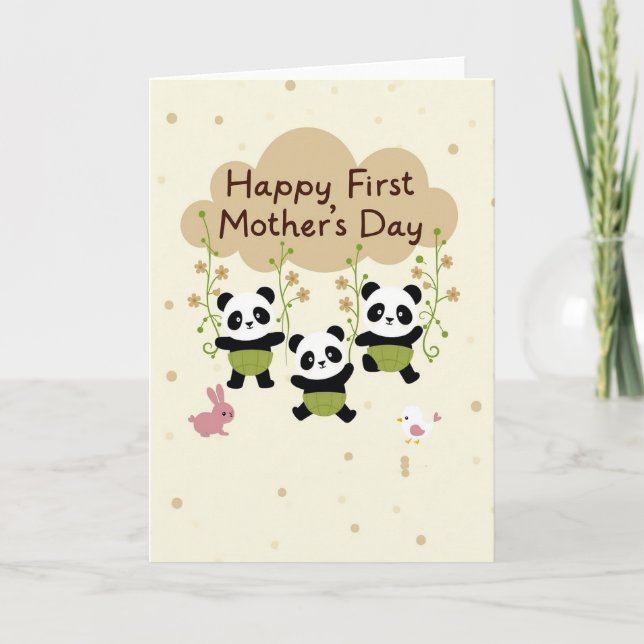 First Mothers Day Bear Cub Card (Front)