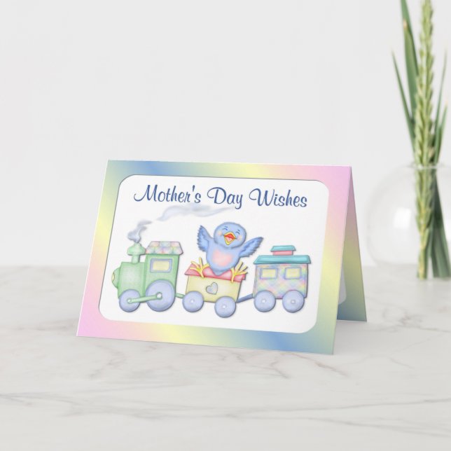 First Mother's Day Bluebird Card (Front)