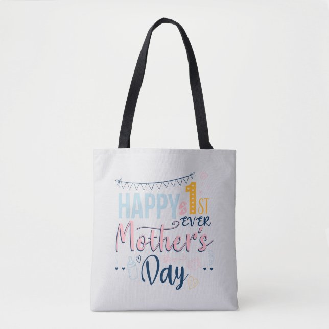 First Mothers Day Boho Chic Tote Bag (Front)