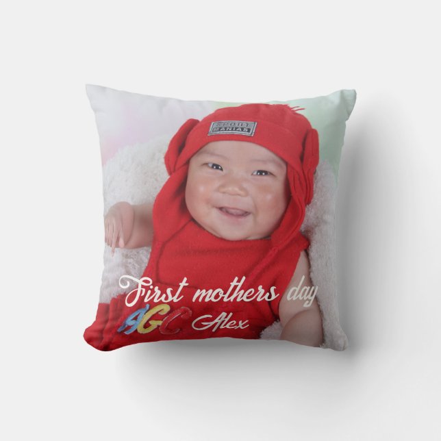 First mother's day custom photo  cushion (Front)