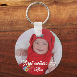 First mother's day custom photo  key ring