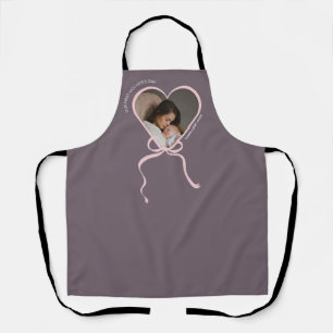 First Mother's Day custom photo love shape  Apron