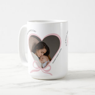 First Mother's Day custom photo love shape Coffee Mug