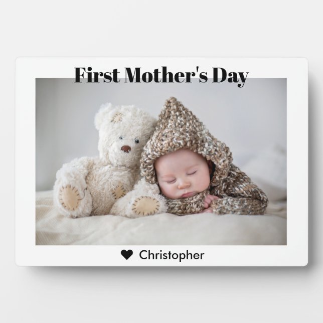 First Mothers Day Custom Photo Name Plaque (Front)