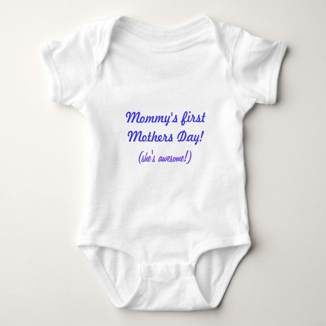 First Mother's Day Gift - Baby Keepsake for Mum Bodysuit (Front)