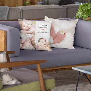 First Mother's Day Gift Cute Photo Collage Cushion