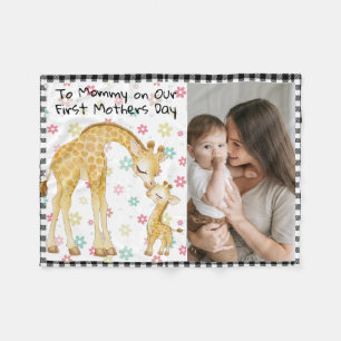  First Mothers Day Gift from Baby Fleece Blanket