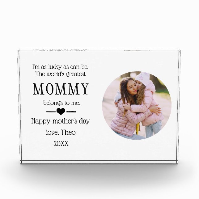 First Mother's Day Gift from Baby Mummy Poem Photo Block (Front)