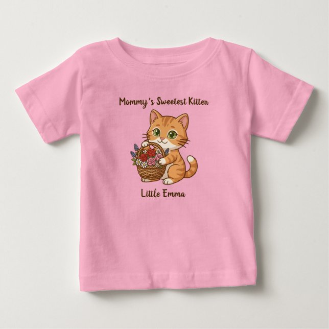 First Mother's Day Ginger Cat: Baby Bodysuit (Front)