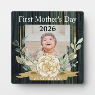 First Mother's Day Grandma Custom Photo Plaque