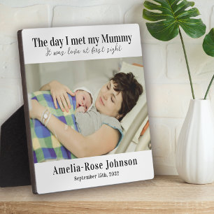 First Mother's Day Love at First Sight Photo Plaque