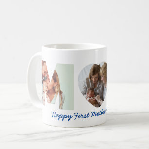 First Mother's Day MOM Heart Photo Letters Coffee Mug