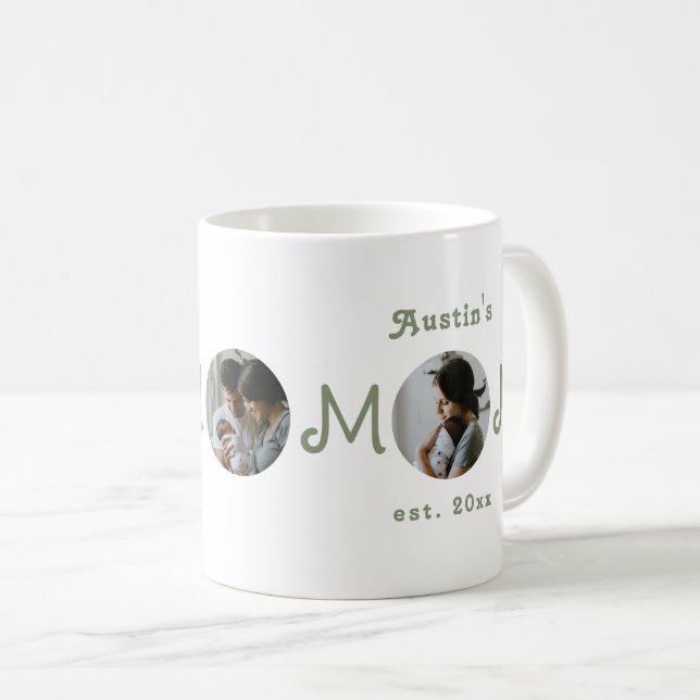 First Mothers Day Mum Established Photo Coffee Mug (Front Right)