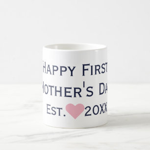 First Mother's Day Navy & Pink Mug