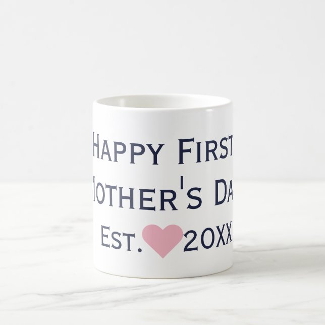 First Mother's Day Navy & Pink Mug (Center)