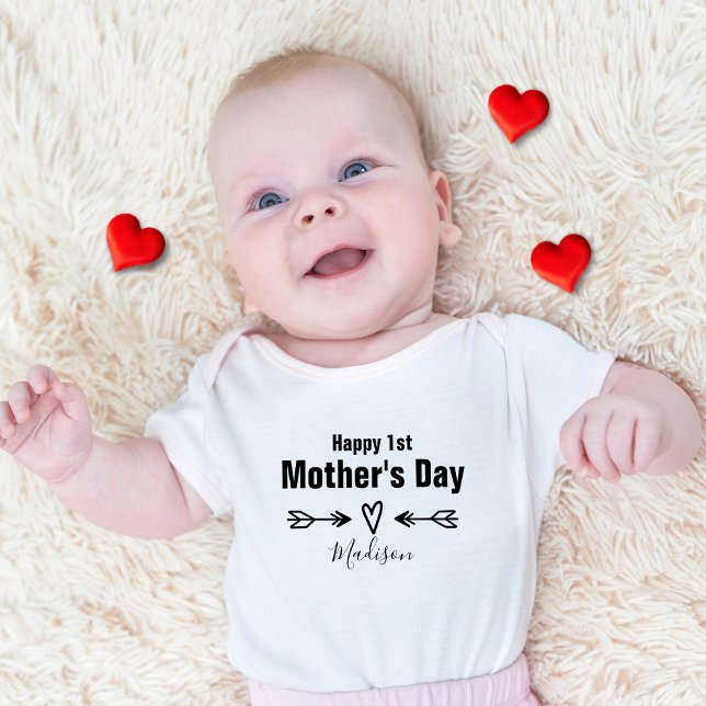 First Mother's Day Personalised Baby Bodysuit (First Mother's Day Personalized Baby Bodysuit)