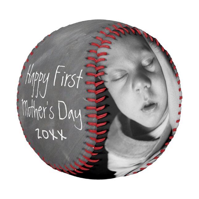 First Mothers Day Personalised One Of A Kind Baseball (Angled)
