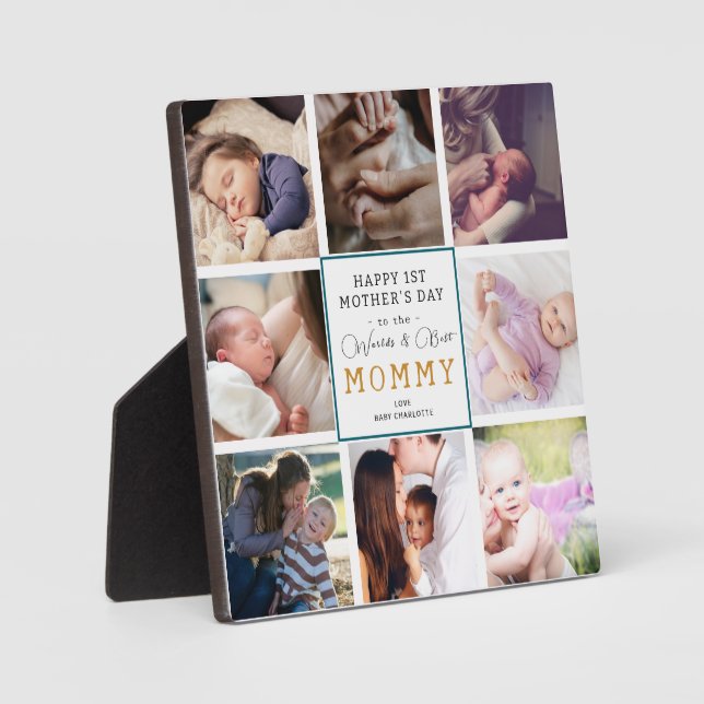 First Mother's Day Personalised Photo Gift Plaque (Front)