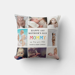 First Mother's Day Photo Collage Cushion