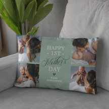 First Mothers Day Photo Collage Green