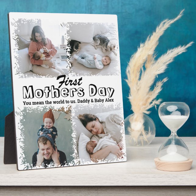 First mother's Day Photo Collage Plaque (Side)