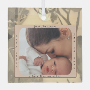  First Mother's Day Photo & Name Ornament