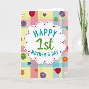 First Mothers Day Plaid Card