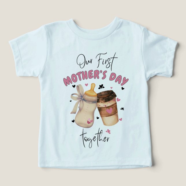 First Mother's Day Shirt 2025/Pink Matching outfit (Design Front)