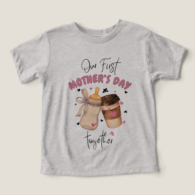 First Mother's Day Shirt 2025/Pink Matching outfit (Design Front)