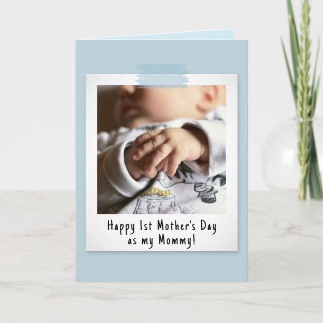 First Mother's Day Snapshot Style Photo Card (Front)