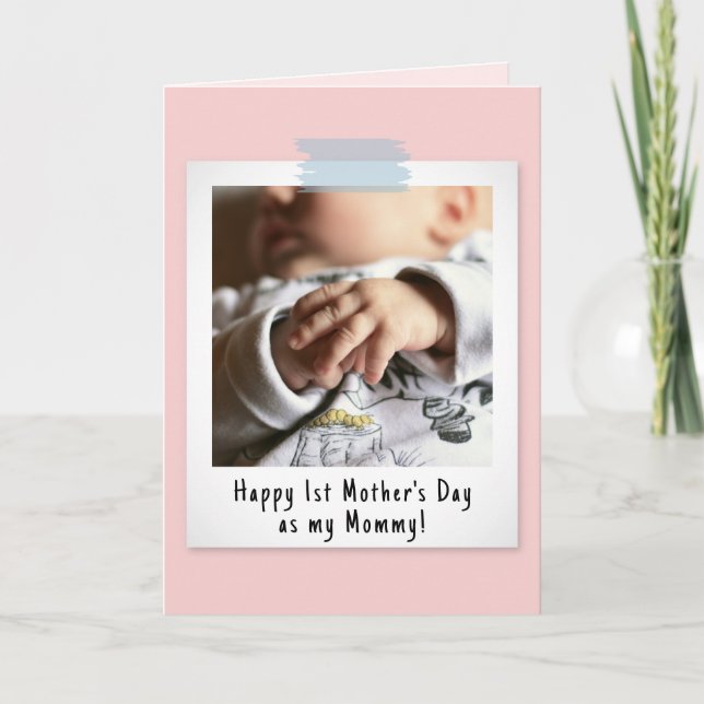 First Mother's Day Snapshot Style Photo Card (Front)