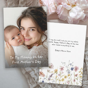 First Mother's Day Tender Photo Card from Baby