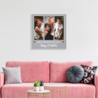 First Mother's Day Three Photo Collage | Grey