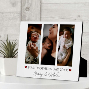 First Mother's Day Three Photo Collage Plaque