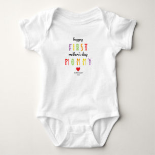  First Mother's Day with Personalised Baby suite  Bodysuit
