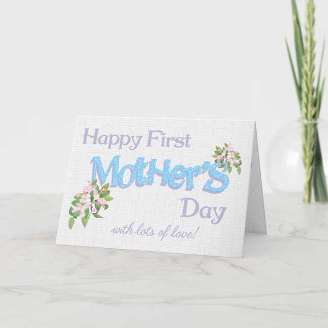 First Mother's Day with Pretty Apple Blossom Card (Front)