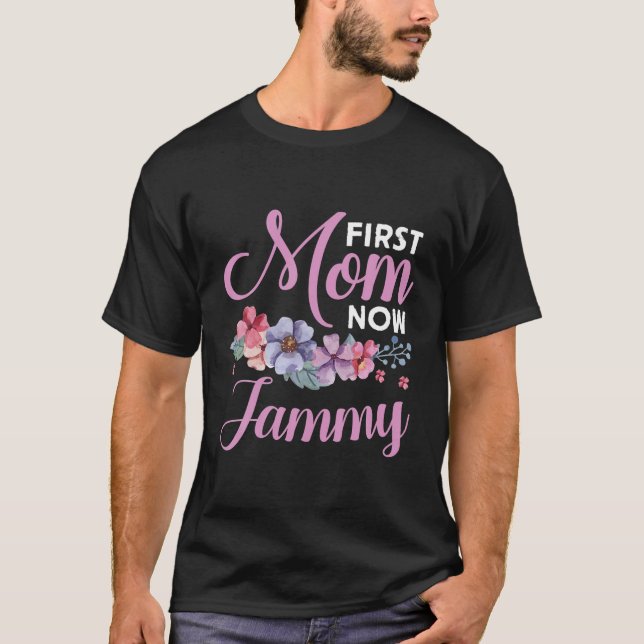 First Mum Now Jammy Grandma Blessings Promoted Mot T-Shirt (Front)