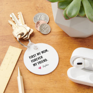 First My Mum Forever My Friend Personalised Key Ring