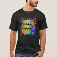 First Name "ALAN", Fun "HAPPY BIRTHDAY"