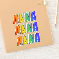 First Name "ANNA" w/ Fun Rainbow Colouring