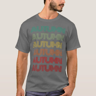 First Name AUTUMN Girl Retro Personalised Groovy 6 T-Shirt